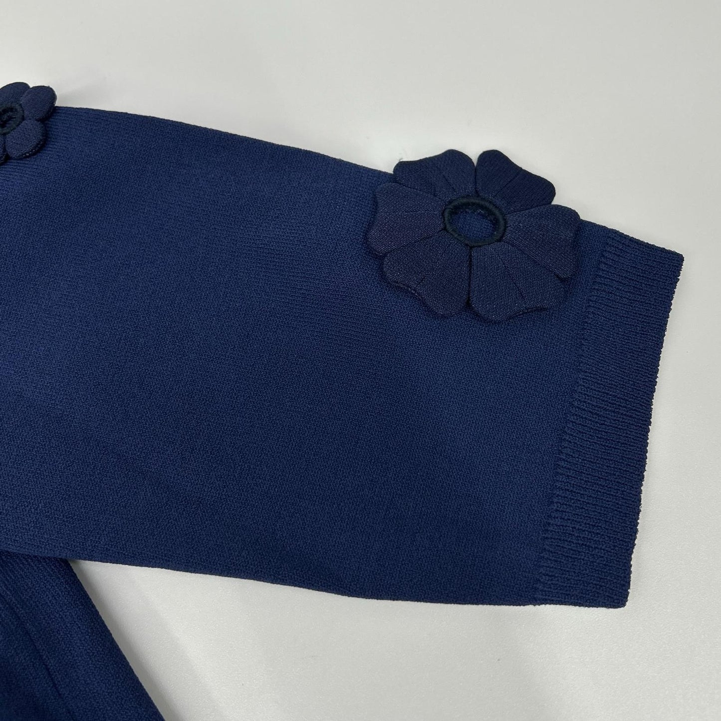 VALENTINO ヴァレンティノ RB3KAA01XLW ネイビー レーヨン フラワー刺繍 カーディガン トップス