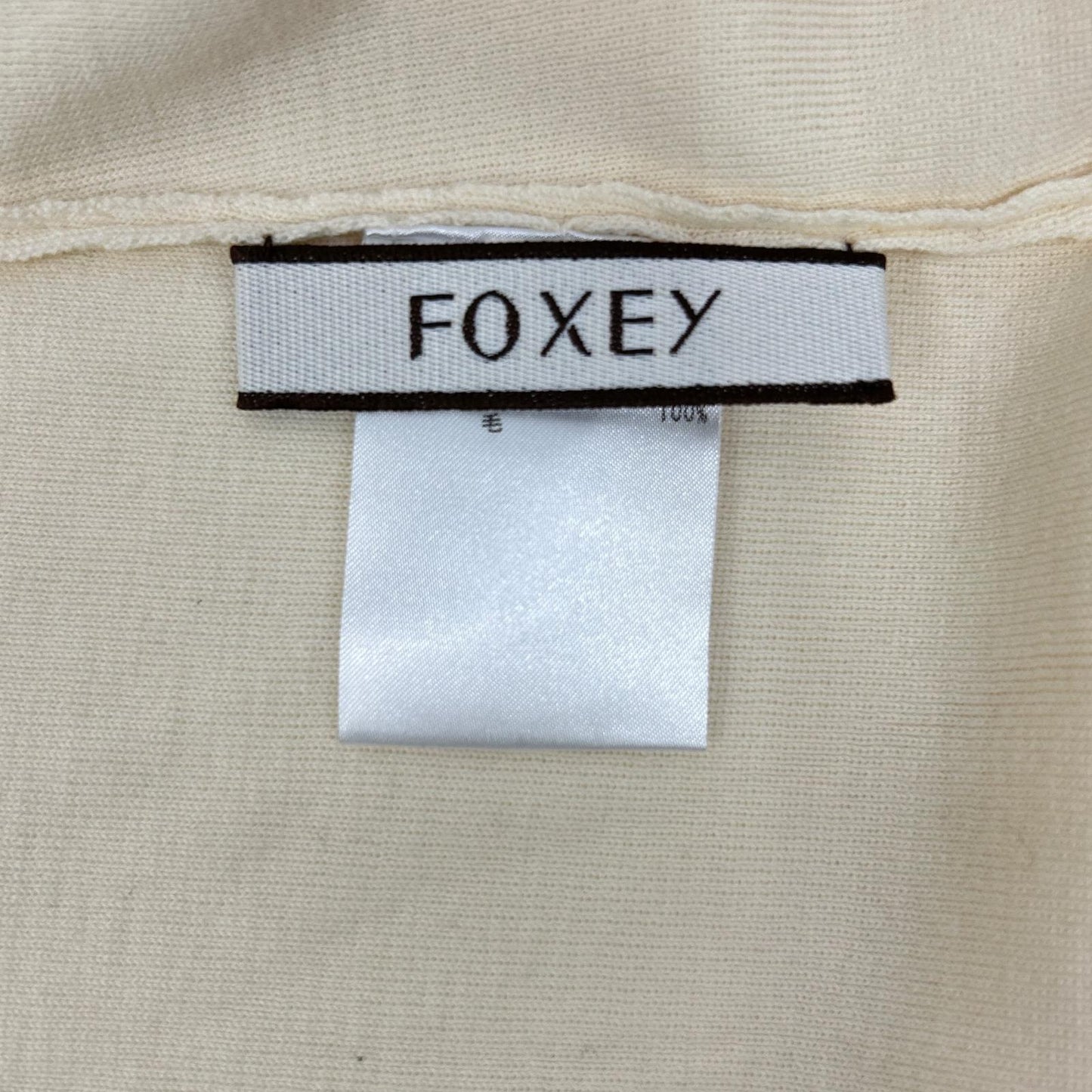FOXEY フォクシー 35589 アイボリー ウール Cardigan Annie Hall カーディガン トップス