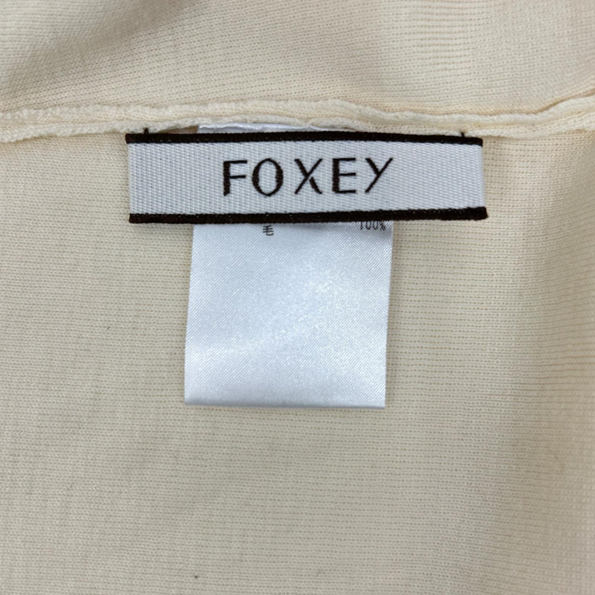 FOXEY フォクシー 35589 アイボリー ウール Cardigan Annie Hall カーディガン トップス