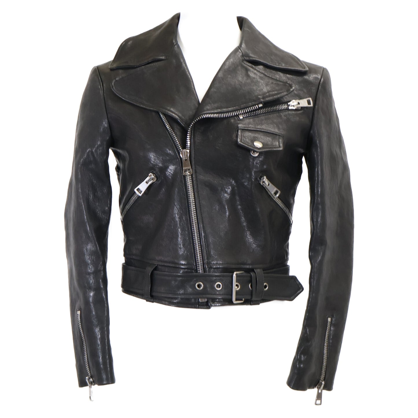 GUCCI グッチ 【国内正規】490551 Insect Biker Jacket ラムレザー ダブルライダースジャケット ジャケット