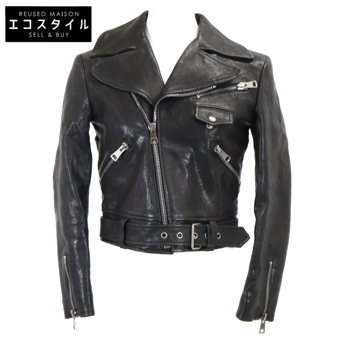 GUCCI グッチ 【国内正規】490551 Insect Biker Jacket ラムレザー ダブルライダースジャケット ジャケット