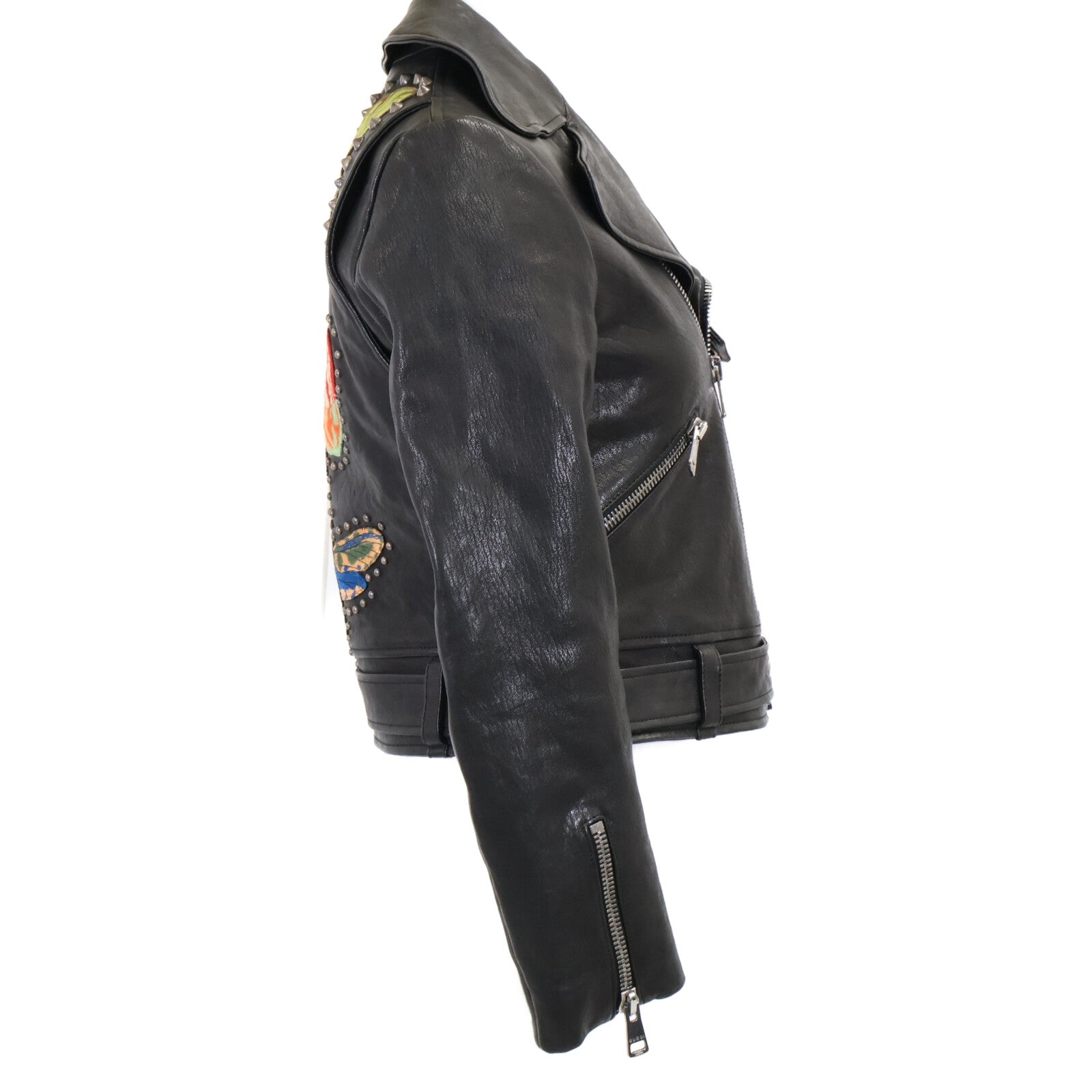 GUCCI グッチ 【国内正規】490551 Insect Biker Jacket ラムレザー ダブルライダースジャケット ジャケット