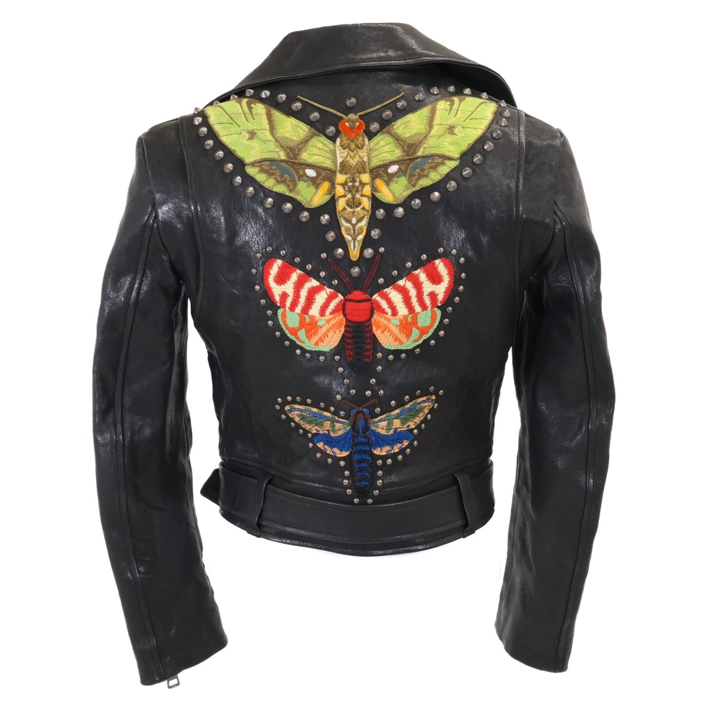 GUCCI グッチ 【国内正規】490551 Insect Biker Jacket ラムレザー ダブルライダースジャケット ジャケット
