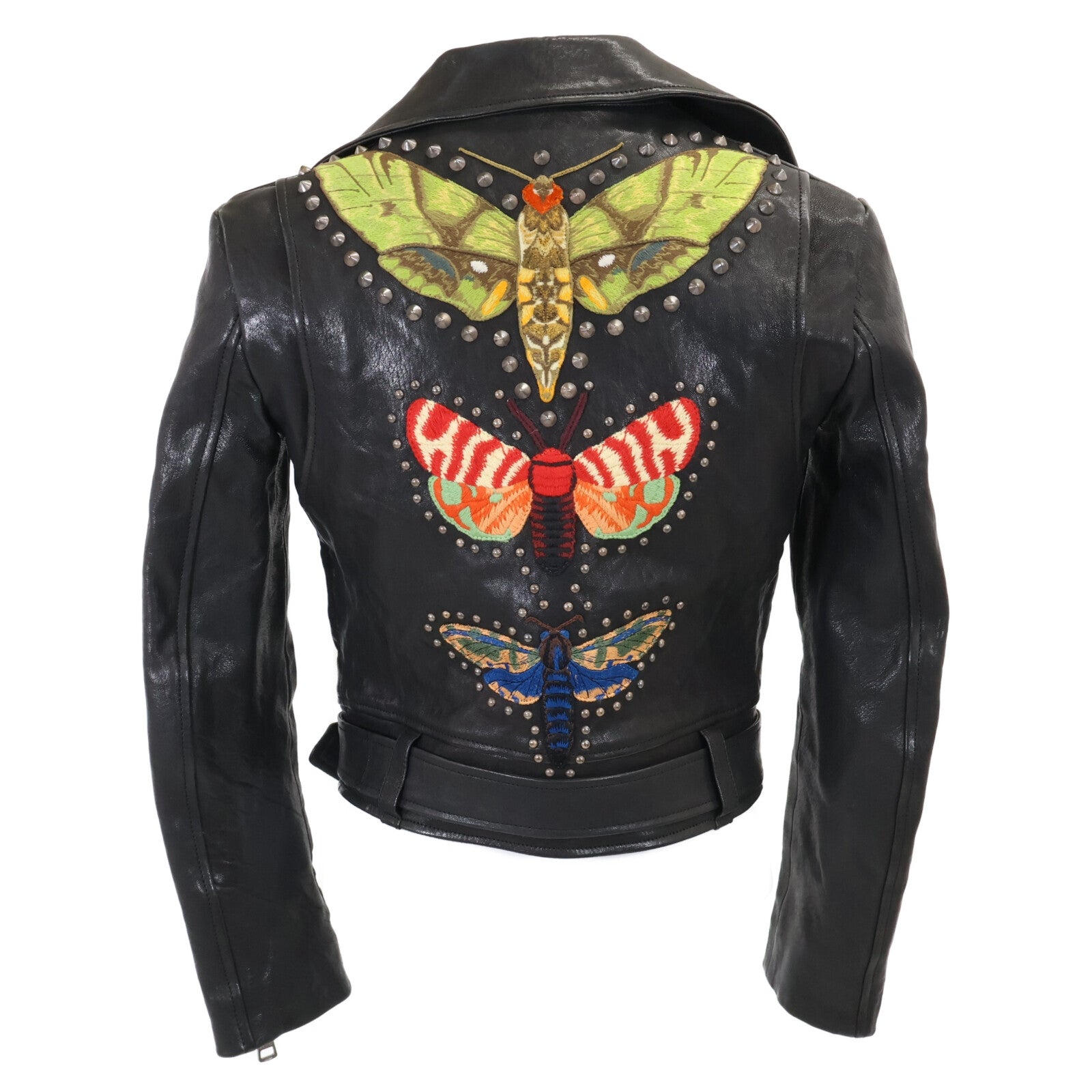 GUCCI グッチ 【国内正規】490551 Insect Biker Jacket ラムレザー ダブルライダースジャケット ジャケット