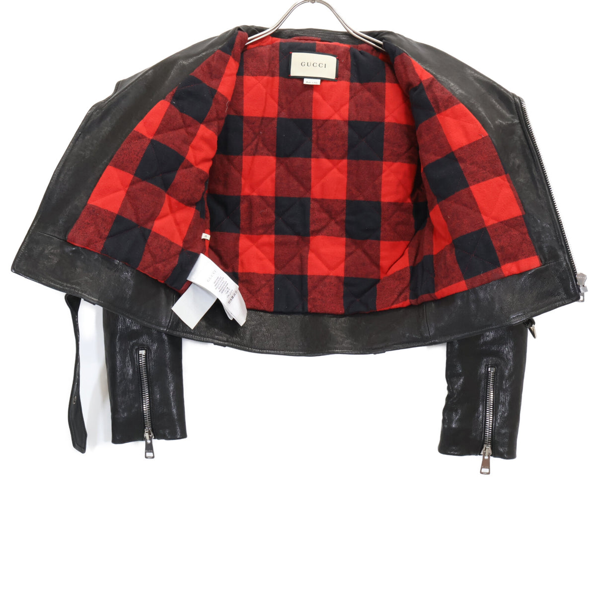 GUCCI グッチ 【国内正規】490551 Insect Biker Jacket ラムレザー ダブルライダースジャケット ジャケット