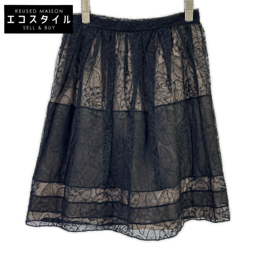 Christian Dior クリスチャンディオール 1C21318A1815 ブラック コットン レース スカート スカート
