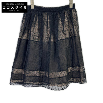 Christian Dior クリスチャンディオール 1C21318A1815 ブラック コットン レース スカート スカート
