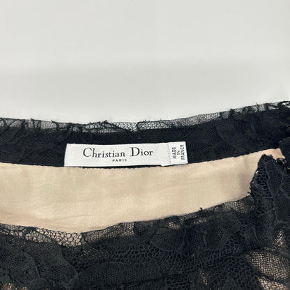 Christian Dior クリスチャンディオール 1C21318A1815 ブラック コットン レース スカート スカート