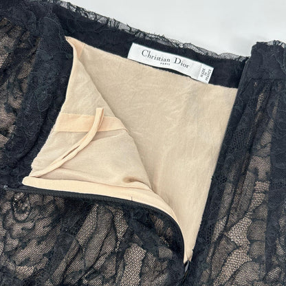 Christian Dior クリスチャンディオール 1C21318A1815 ブラック コットン レース スカート スカート