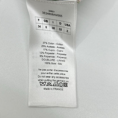 Christian Dior クリスチャンディオール 3E24606AM555 グリーン×ピンク コットン ラメニット ワンピース ワンピース