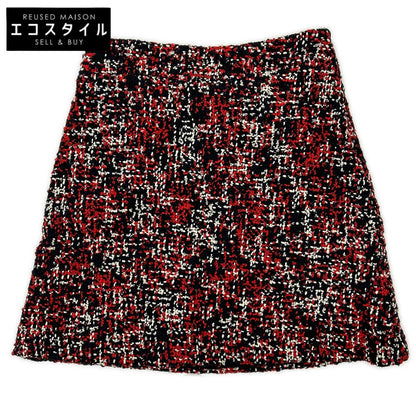 Christian Dior クリスチャンディオール 6A21321A1139 レッド×ブラック ウール ツイード スカート スカート