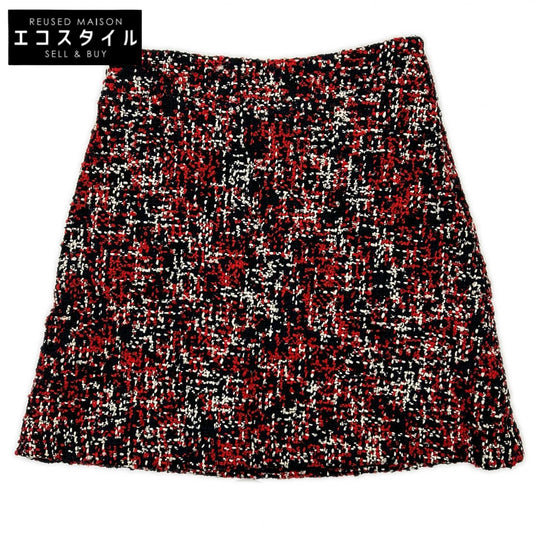 Christian Dior クリスチャンディオール 6A21321A1139 レッド×ブラック ウール ツイード スカート スカート