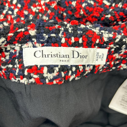 Christian Dior クリスチャンディオール 6A21321A1139 レッド×ブラック ウール ツイード スカート スカート