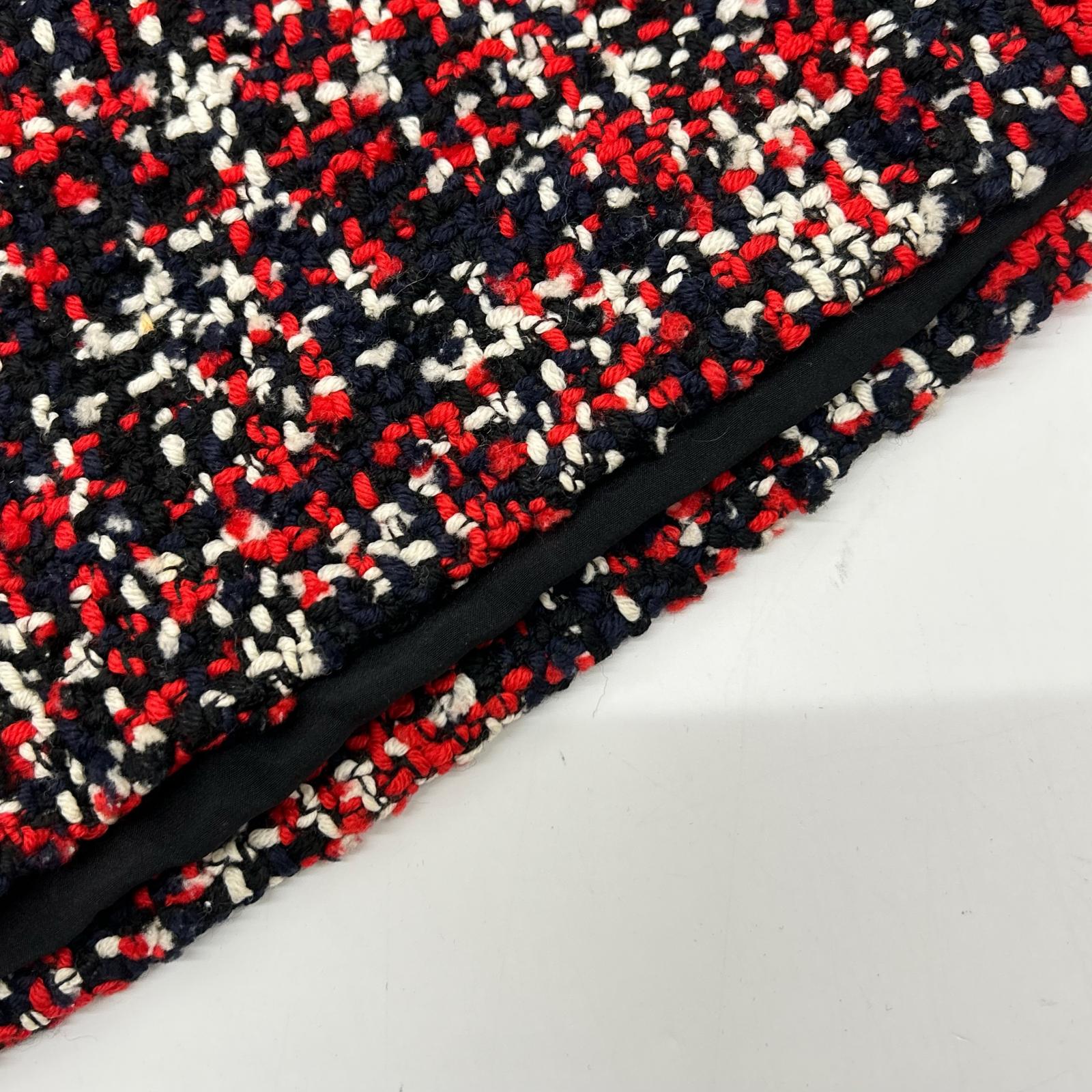 Christian Dior クリスチャンディオール 6A21321A1139 レッド×ブラック ウール ツイード スカート スカート