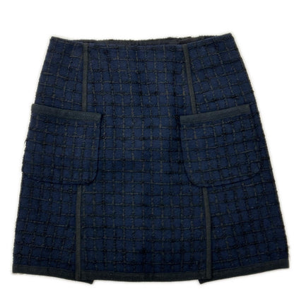 LOUIS VUITTON ルイヴィトン RW121A F13K07PJW ネイビー コットン ツイード スカート スカート