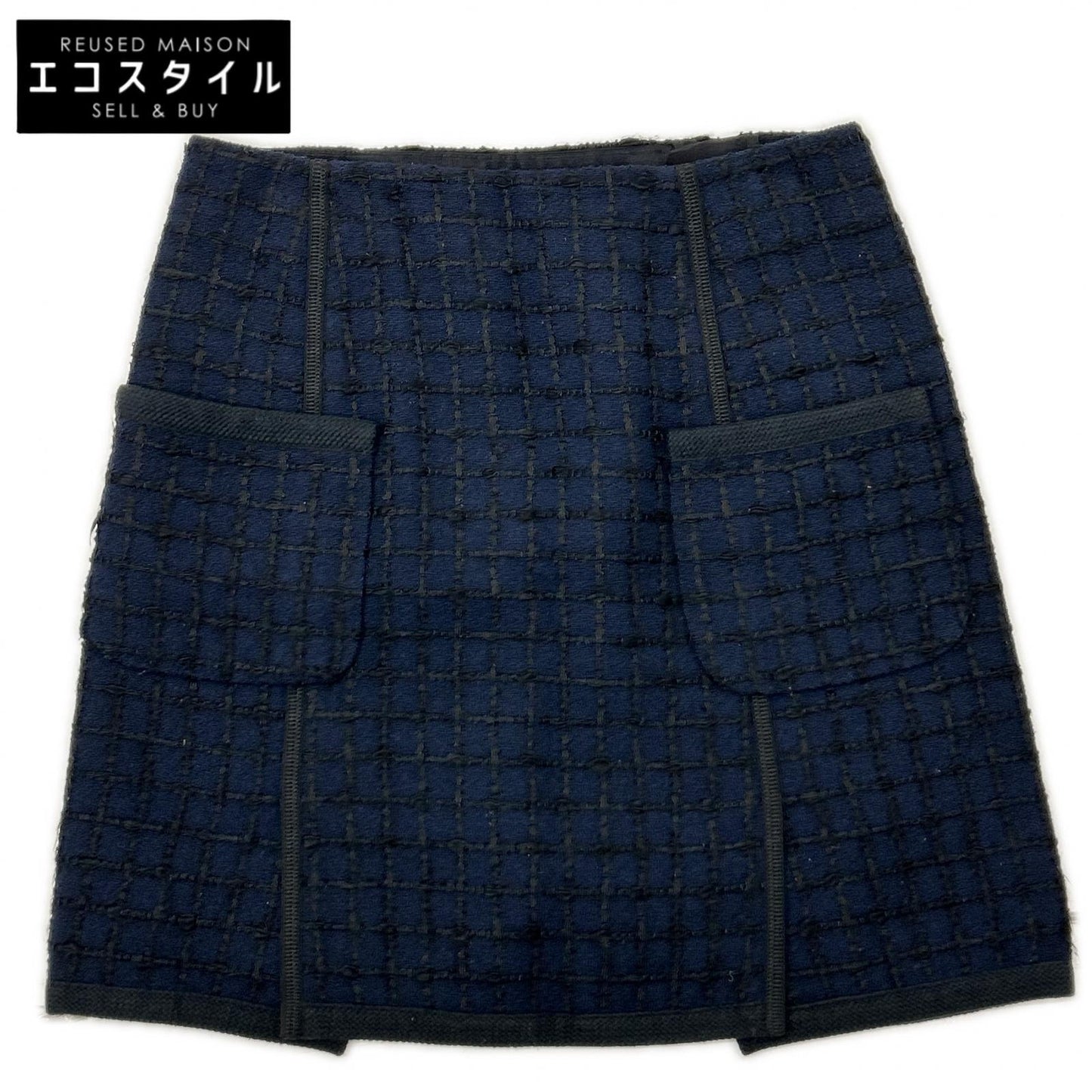 LOUIS VUITTON ルイヴィトン RW121A F13K07PJW ネイビー コットン ツイード スカート スカート