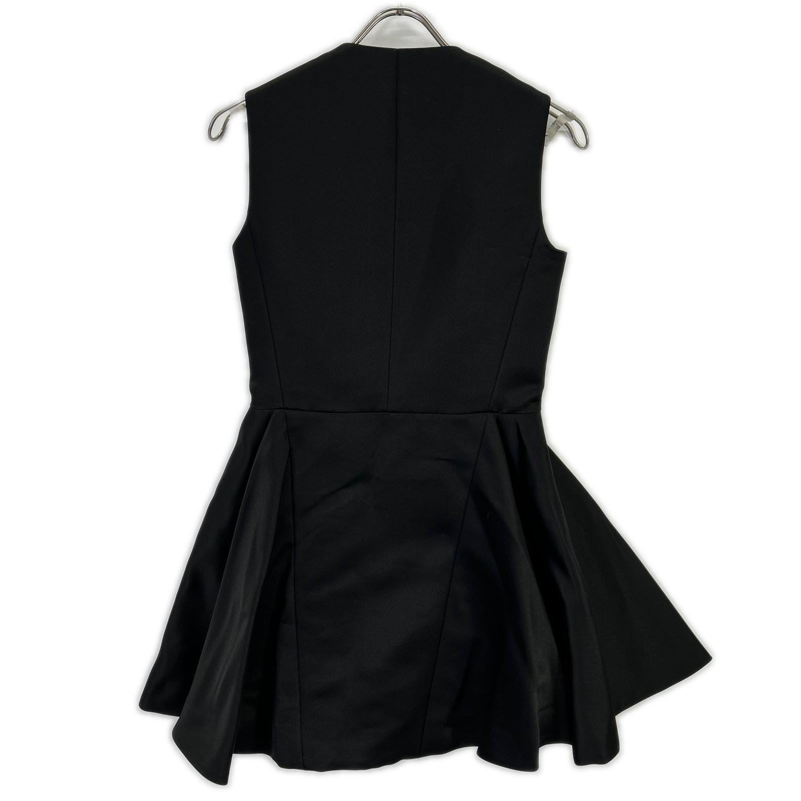 Christian Dior クリスチャンディオール 6C21123A1612 ブラック ダブルボタン ノースリーブ ワンピース ワンピース