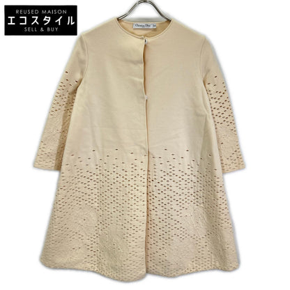 Christian Dior クリスチャンディオール 6A24862AM557 ベージュ ウール フラワー ニット コート コート