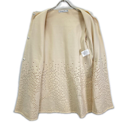 Christian Dior クリスチャンディオール 6A24862AM557 ベージュ ウール フラワー ニット コート コート