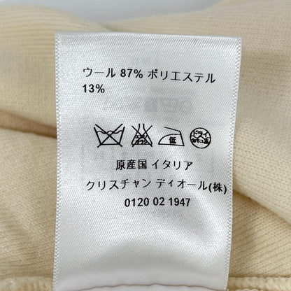 Christian Dior クリスチャンディオール 6A24862AM557 ベージュ ウール フラワー ニット コート コート