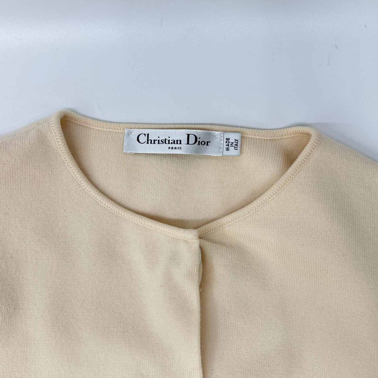 Christian Dior クリスチャンディオール 6A24862AM557 ベージュ ウール フラワー ニット コート コート