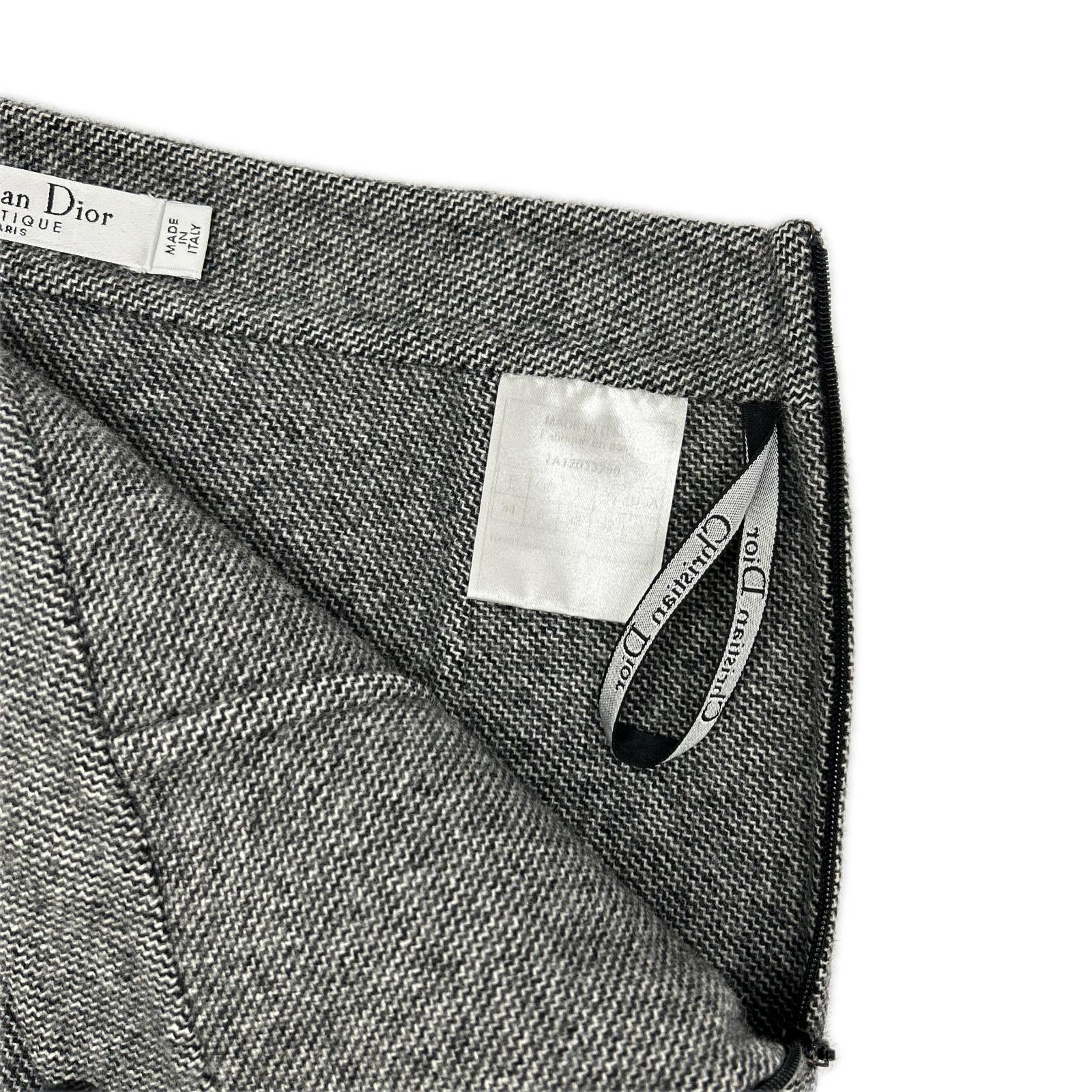 Christian Dior クリスチャンディオール 7A12022170 グレー ノーカラージャケット スカート セットアップ スーツ セットアップ