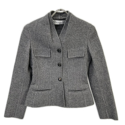 Christian Dior クリスチャンディオール 7A12022170 グレー ノーカラージャケット スカート セットアップ スーツ セットアップ