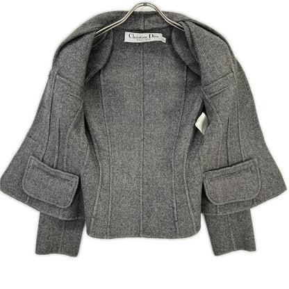Christian Dior クリスチャンディオール 7A12022170 グレー ノーカラージャケット スカート セットアップ スーツ セットアップ