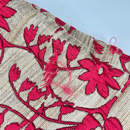 VALENTINO ヴァレンティノ ピンク シルク混 フラワー総繍 ラップスカート スカート