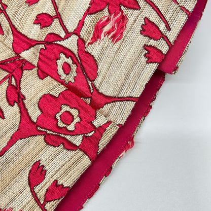VALENTINO ヴァレンティノ ピンク シルク混 フラワー総繍 ラップスカート スカート