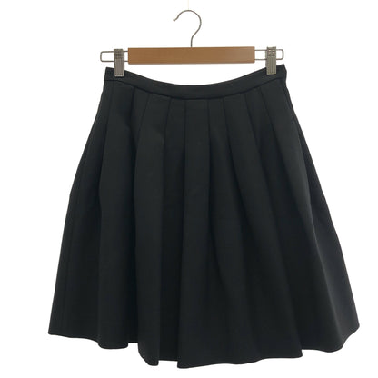 Christian Dior クリスチャンディオール 5A21327A1148 ネイビー ウール フレア ミニスカート ボトムス