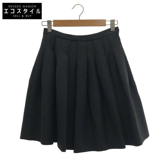 Christian Dior 5A21327A1148 navy wool flared miniskirt bottoms