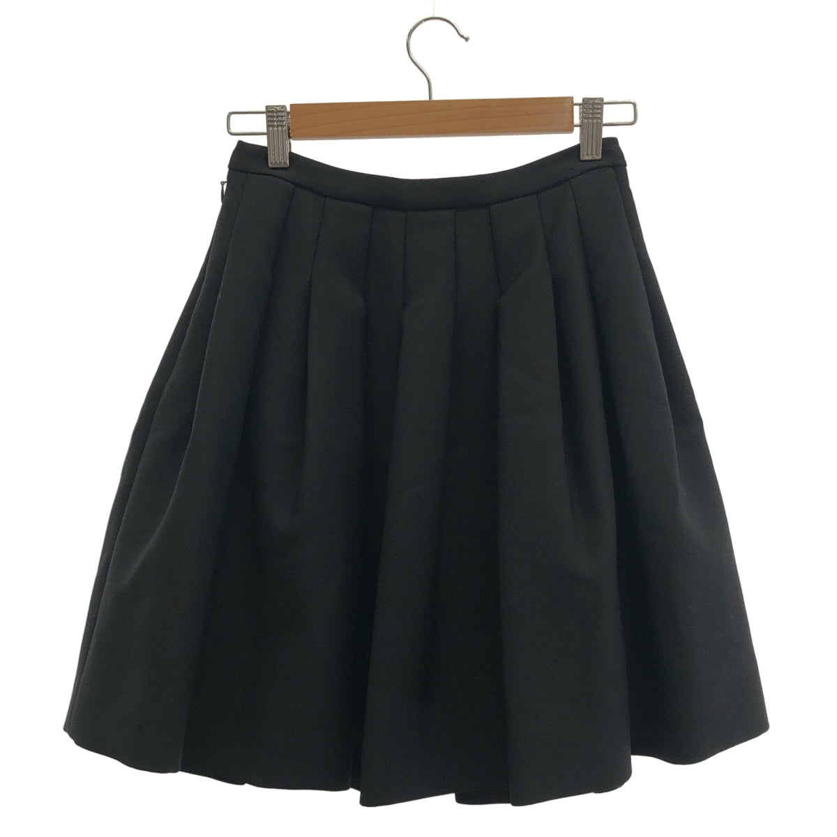 Christian Dior クリスチャンディオール 5A21327A1148 ネイビー ウール フレア ミニスカート ボトムス