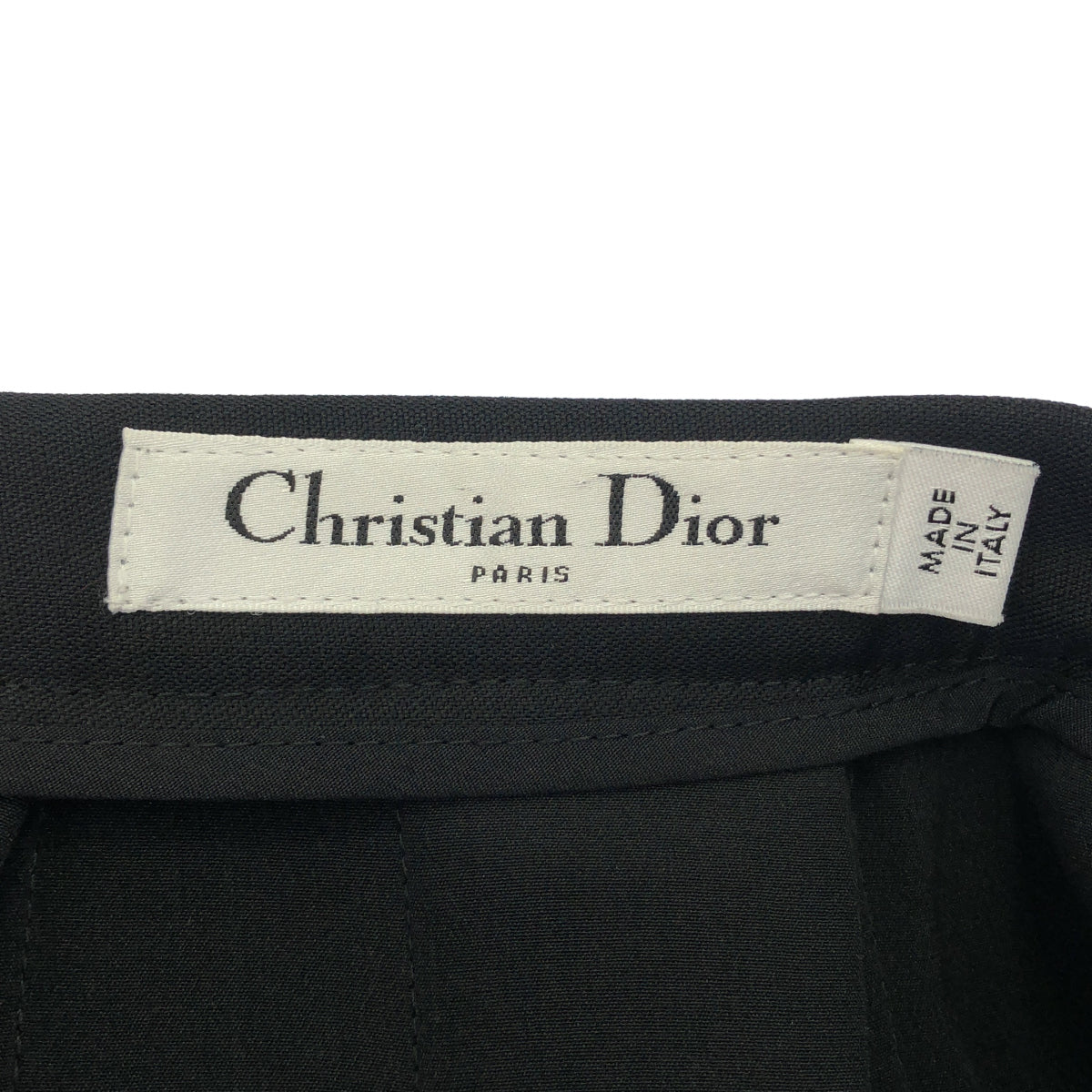 Christian Dior クリスチャンディオール 5A21327A1148 ネイビー ウール フレア ミニスカート ボトムス