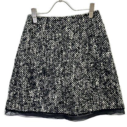 Christian Dior クリスチャンディオール 4A21348F1152 ブラック ウールモヘヤ ツイードスカート スカート