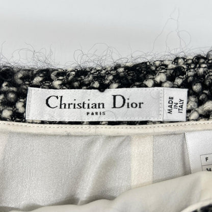 Christian Dior クリスチャンディオール 4A21348F1152 ブラック ウールモヘヤ ツイードスカート スカート