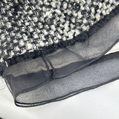 Christian Dior クリスチャンディオール 4A21348F1152 ブラック ウールモヘヤ ツイードスカート スカート