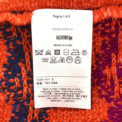 VALENTINO ヴァレンティノ オレンジ ニット Aライン スカート ボトムス