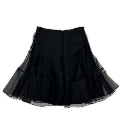 Christian Dior クリスチャンディオール 9E21312A1605 ブラック シースルー ミニスカート スカート