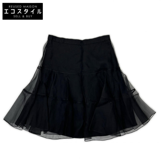 Christian Dior クリスチャンディオール 9E21312A1605 ブラック シースルー ミニスカート スカート