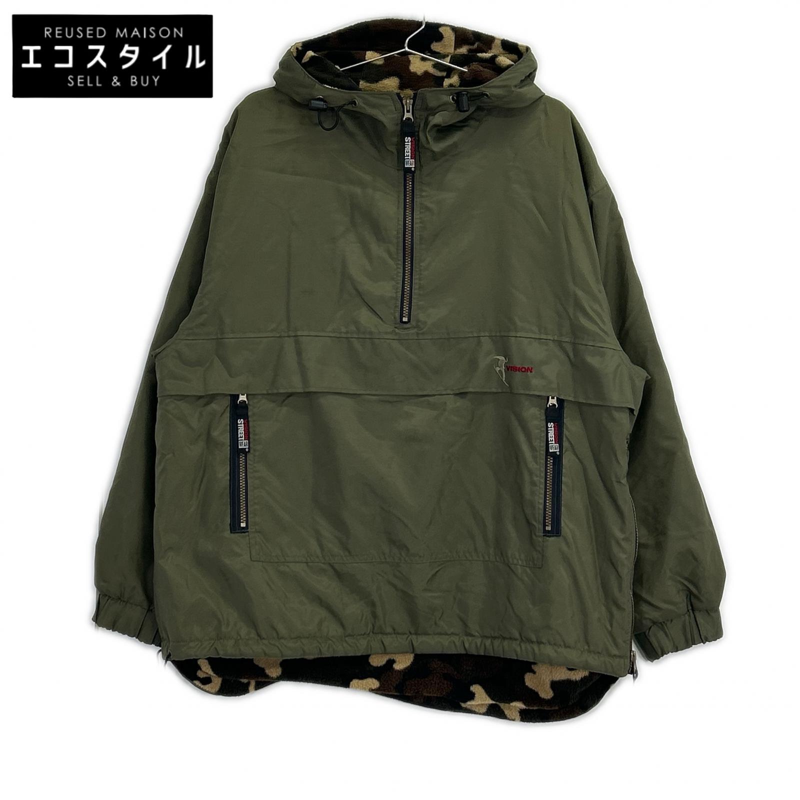 VINTAGE ヴィンテージ 【VISION STREET WEAR】カーキ MILITARY COLLECTION ナイロンアノラックジャケット ジャケット