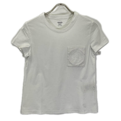 HERMES エルメス 3H4614DL ホワイト 23AW モザイク Hロゴ刺繍 Tシャツ トップス
