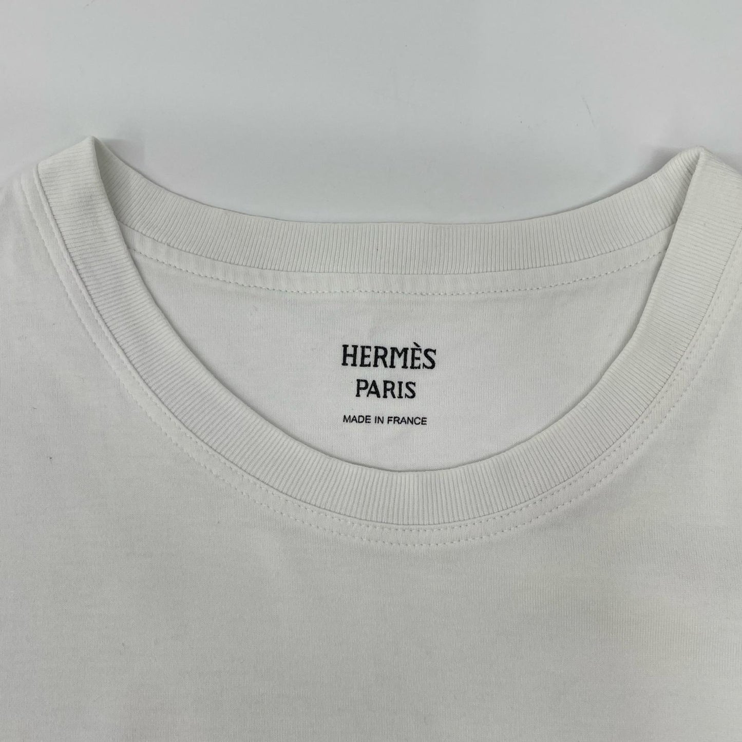HERMES エルメス 3H4614DL ホワイト 23AW モザイク Hロゴ刺繍 Tシャツ トップス