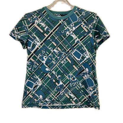 HERMES エルメス 3H4619DX グリーン 23AW EN DESORDRE ET CHAINES Tシャツ トップス