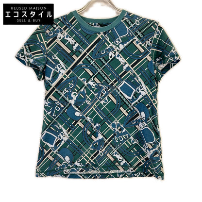 HERMES エルメス 3H4619DX グリーン 23AW EN DESORDRE ET CHAINES Tシャツ トップス