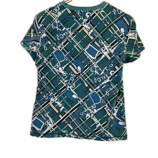 HERMES エルメス 3H4619DX グリーン 23AW EN DESORDRE ET CHAINES Tシャツ トップス