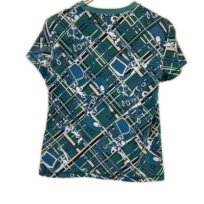HERMES エルメス 3H4619DX グリーン 23AW EN DESORDRE ET CHAINES Tシャツ トップス