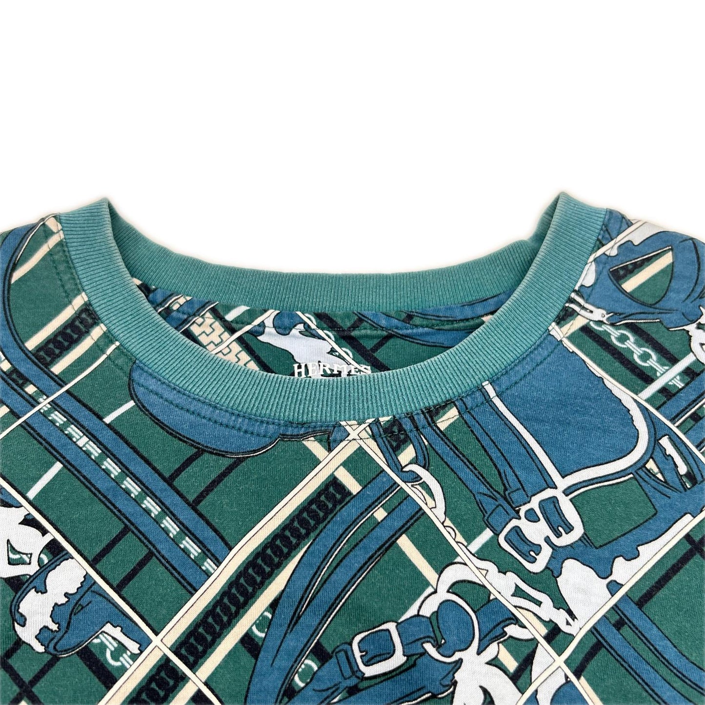 HERMES エルメス 3H4619DX グリーン 23AW EN DESORDRE ET CHAINES Tシャツ トップス