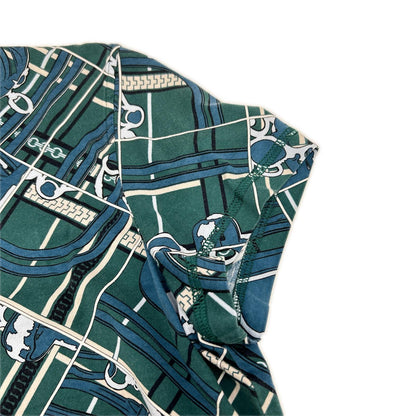 HERMES エルメス 3H4619DX グリーン 23AW EN DESORDRE ET CHAINES Tシャツ トップス