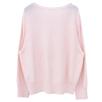 GALERIE VIE ギャルリーヴィー 美品 コットンカノコ Vネック プルオーバー トップス レディース ピンク F 25年 23025102014 トップス